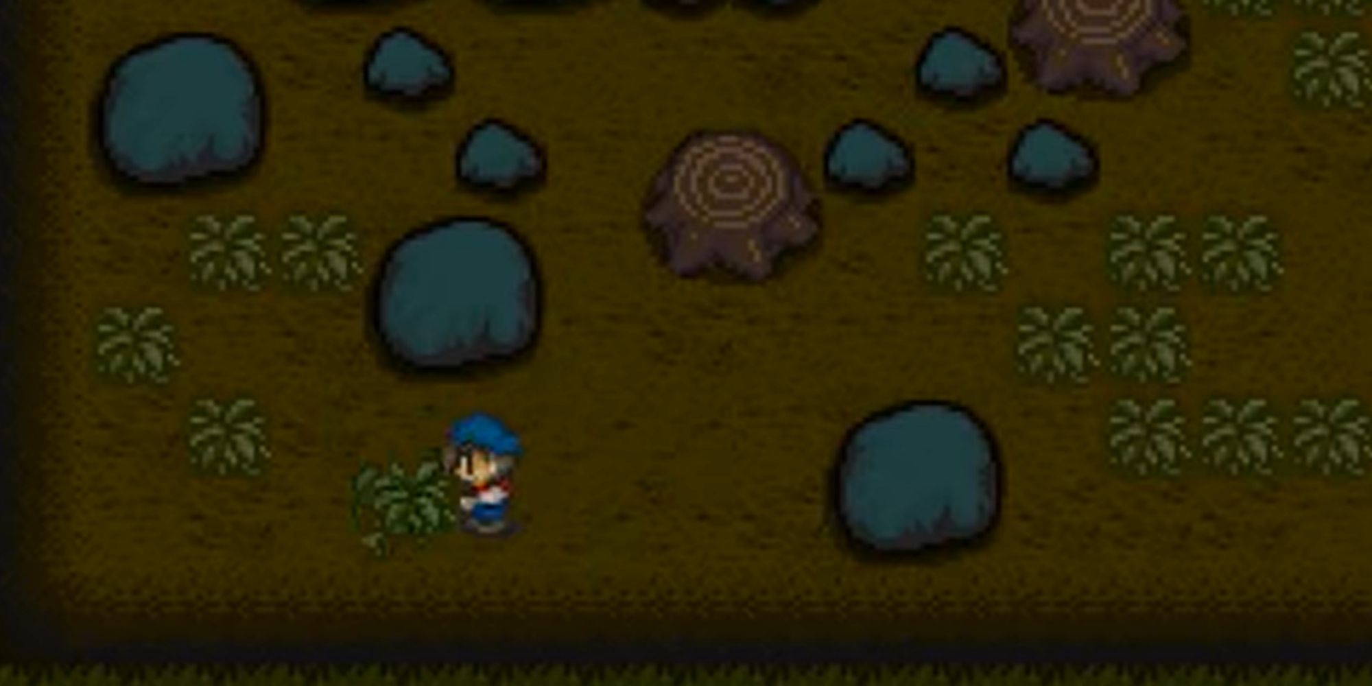Player pulling weeds in Harvest Moon