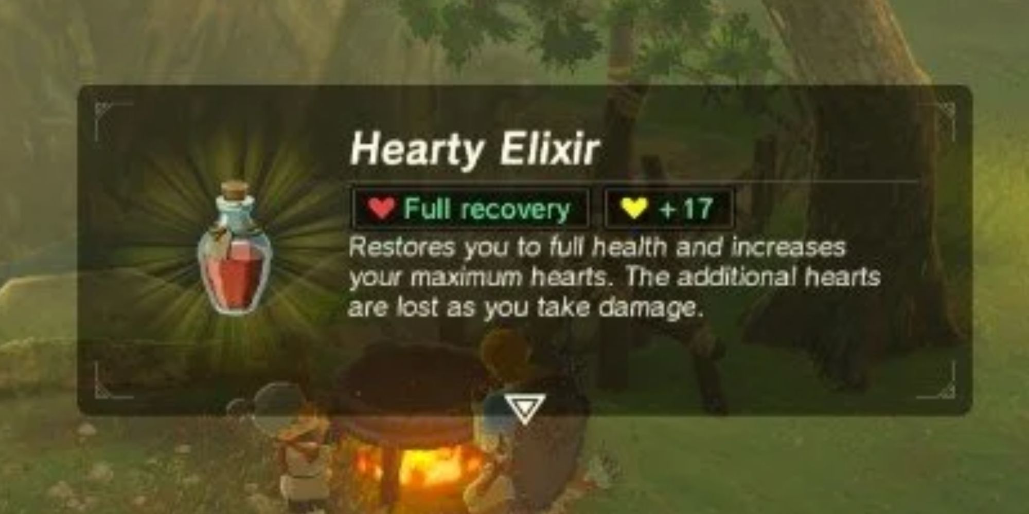 Hearty Elixir Description In BOTW