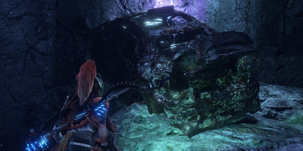 the car with the stolen pangea figurin in horizon forbidden west burning shores