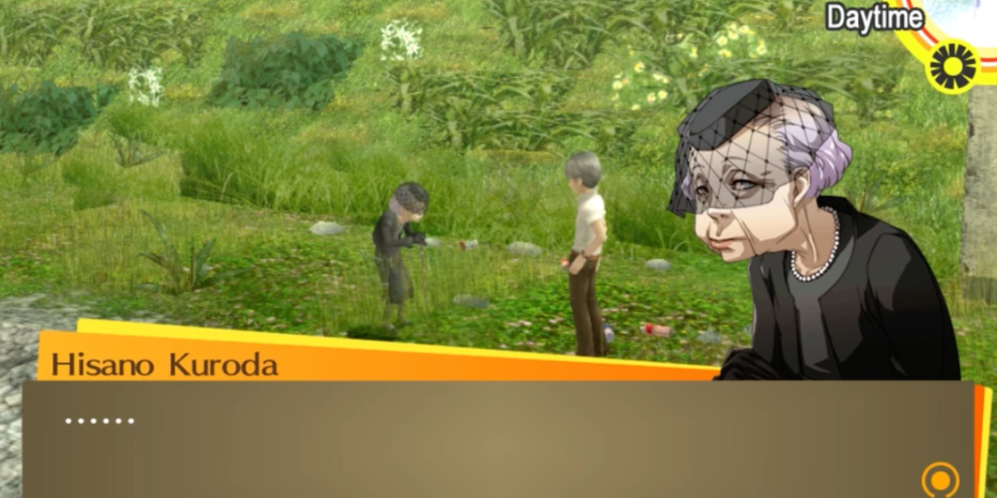 Hisano Kuroda and Protagonist from Persona 4