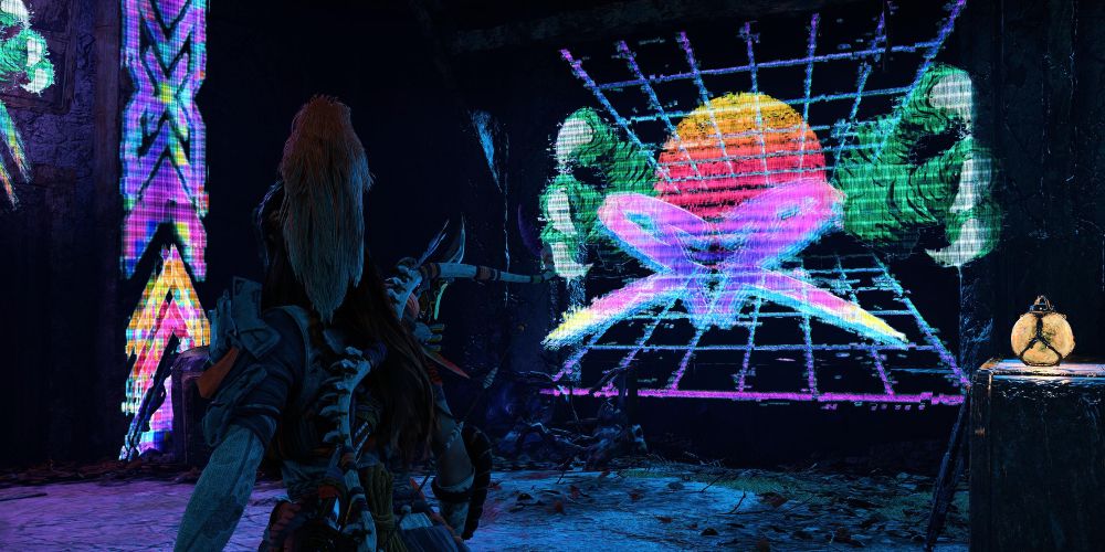the entrance to Raptor Raid in Pangea Park in Horizon Forbidden West: Burning Shores