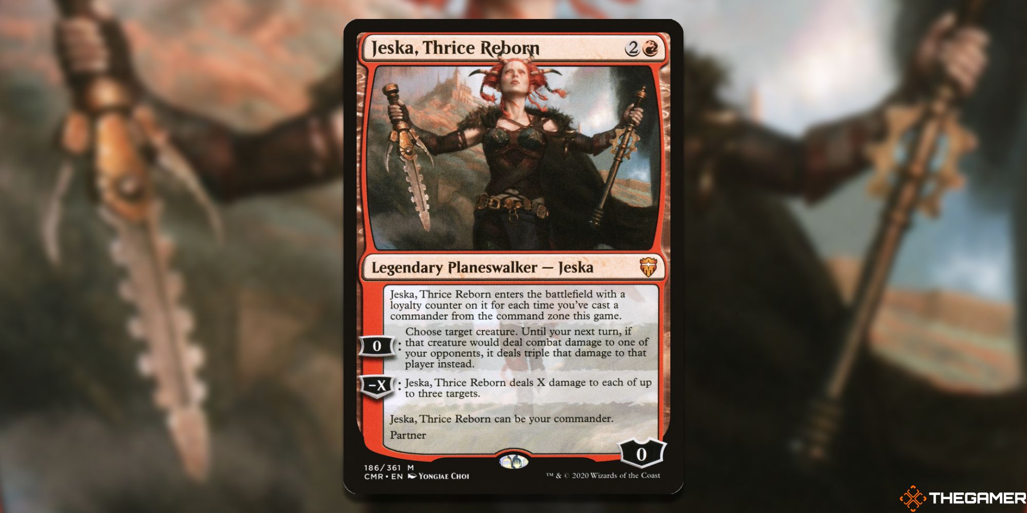 MTG: Image of the Jeska, Thrice Reborn  card in Magic: The Gathering, with art  by Yongjae Choi