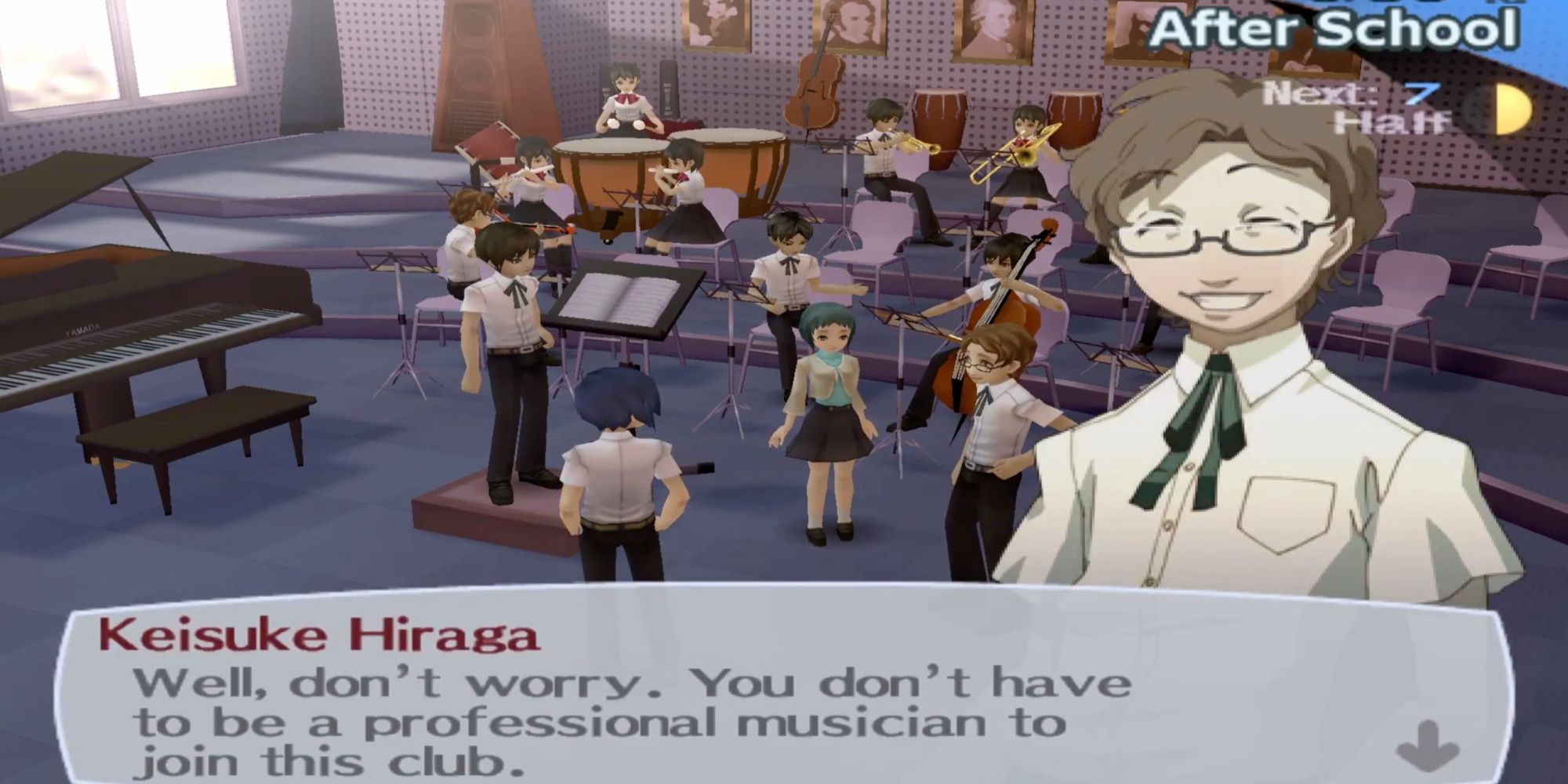 Keisuke Hiraga, Fuuka Yamagishi, and the Protagonist from Persona 3