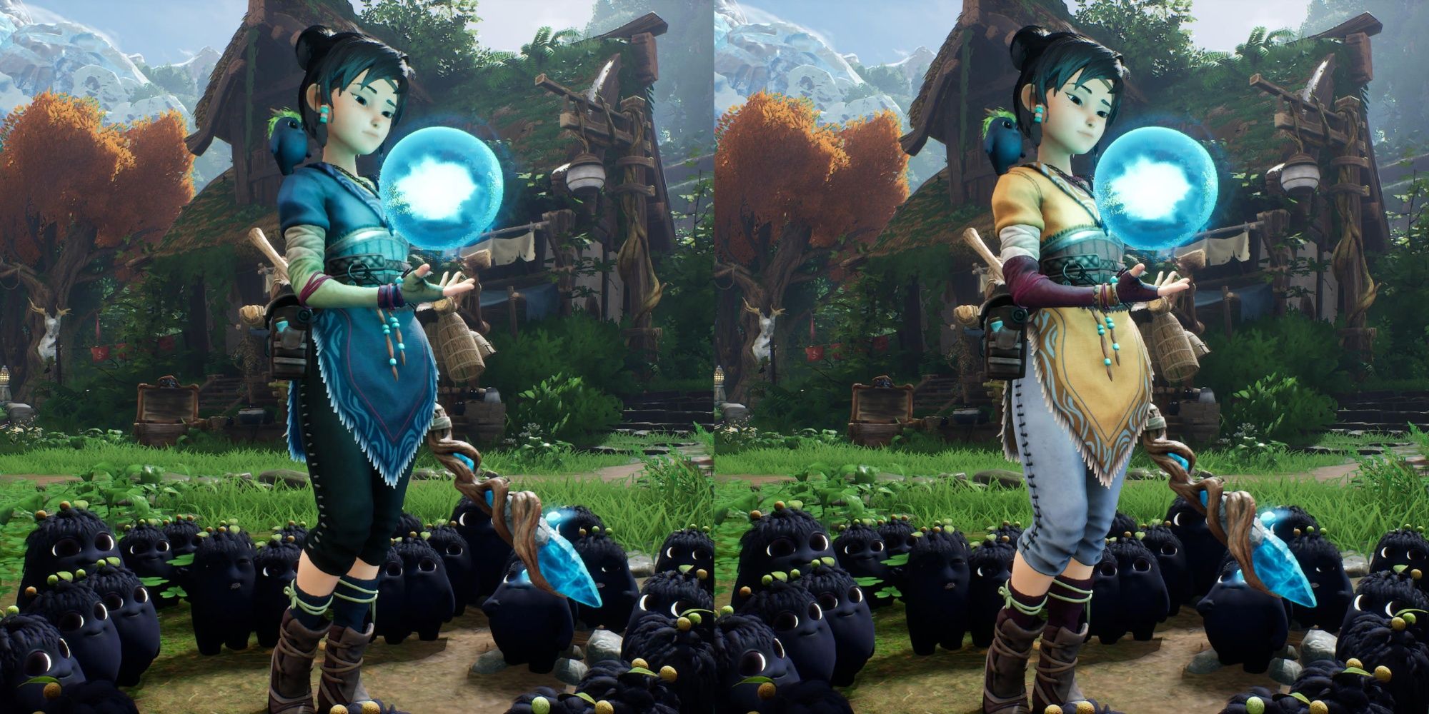 The Bombmaker and Traveler Outfits from Kena: Bridge of Spirits