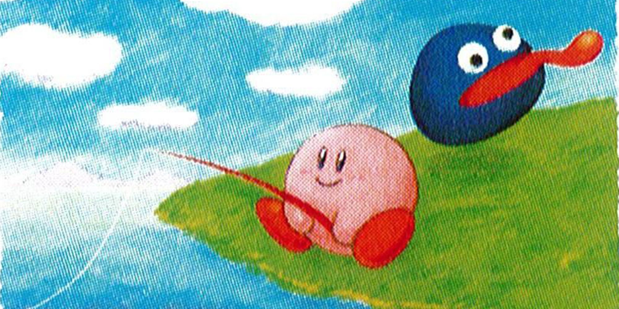 Kirby and Gooey fishing