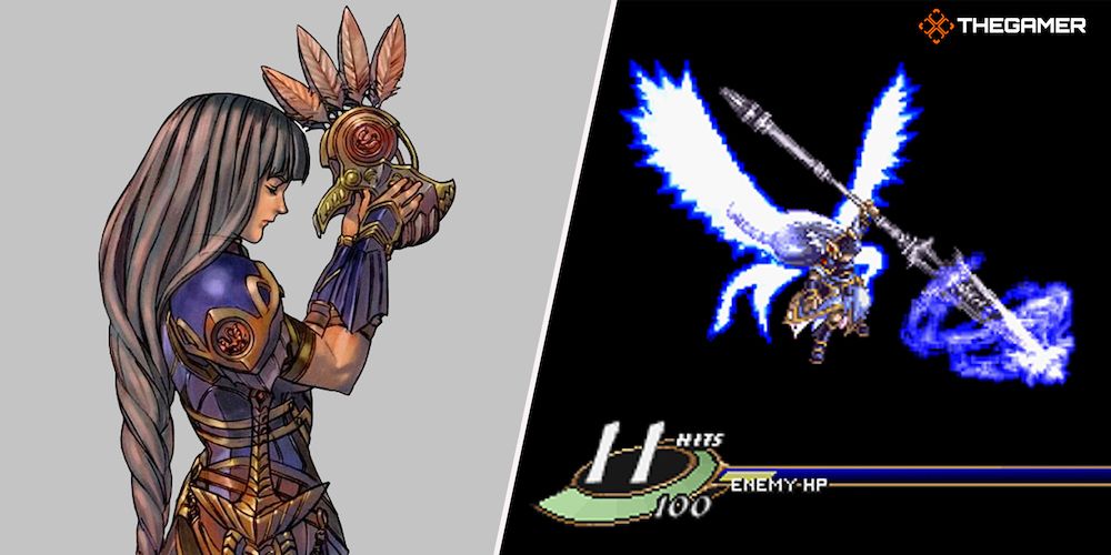 Lenneth Using a Bow in Valkyrie Profile: Lenneth