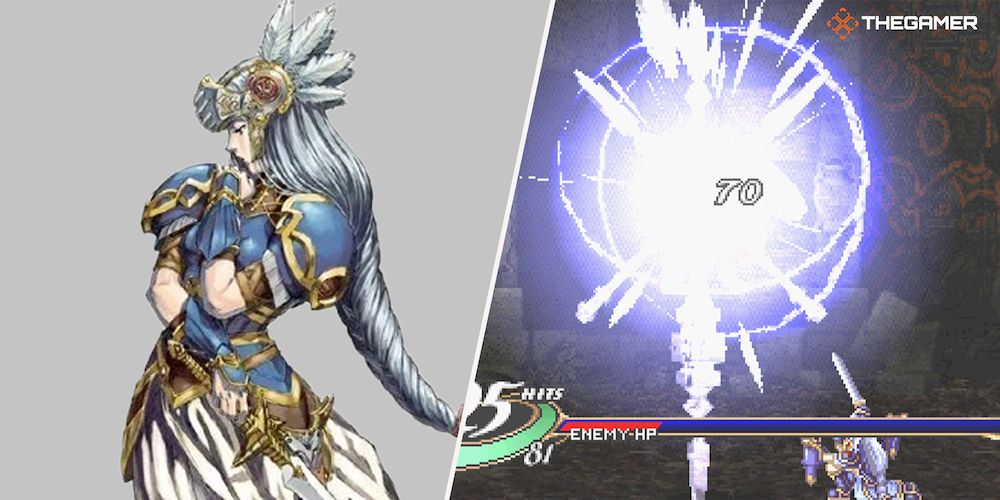 Lenneth Using a Sword in Valkyrie Profile: Lenneth