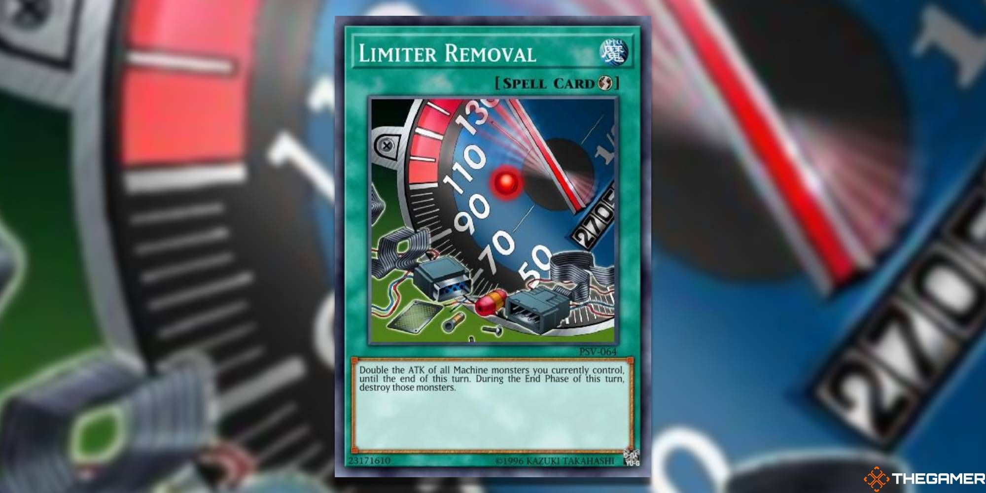 Limited Removal card and art background in Yu-Gi-Oh!.