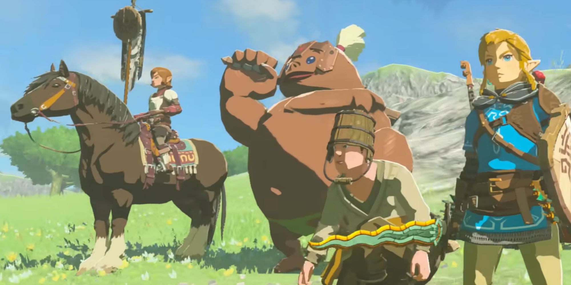 Link and Friends in Tears Of The Kingdom