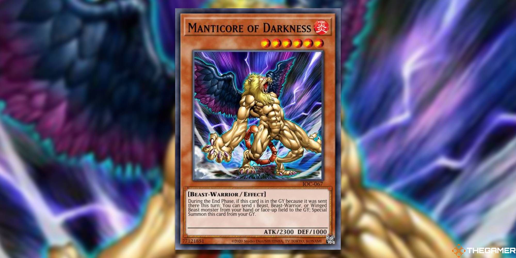 Manticore of Darkness from Yu-Gi-Oh Invasion of Chaos