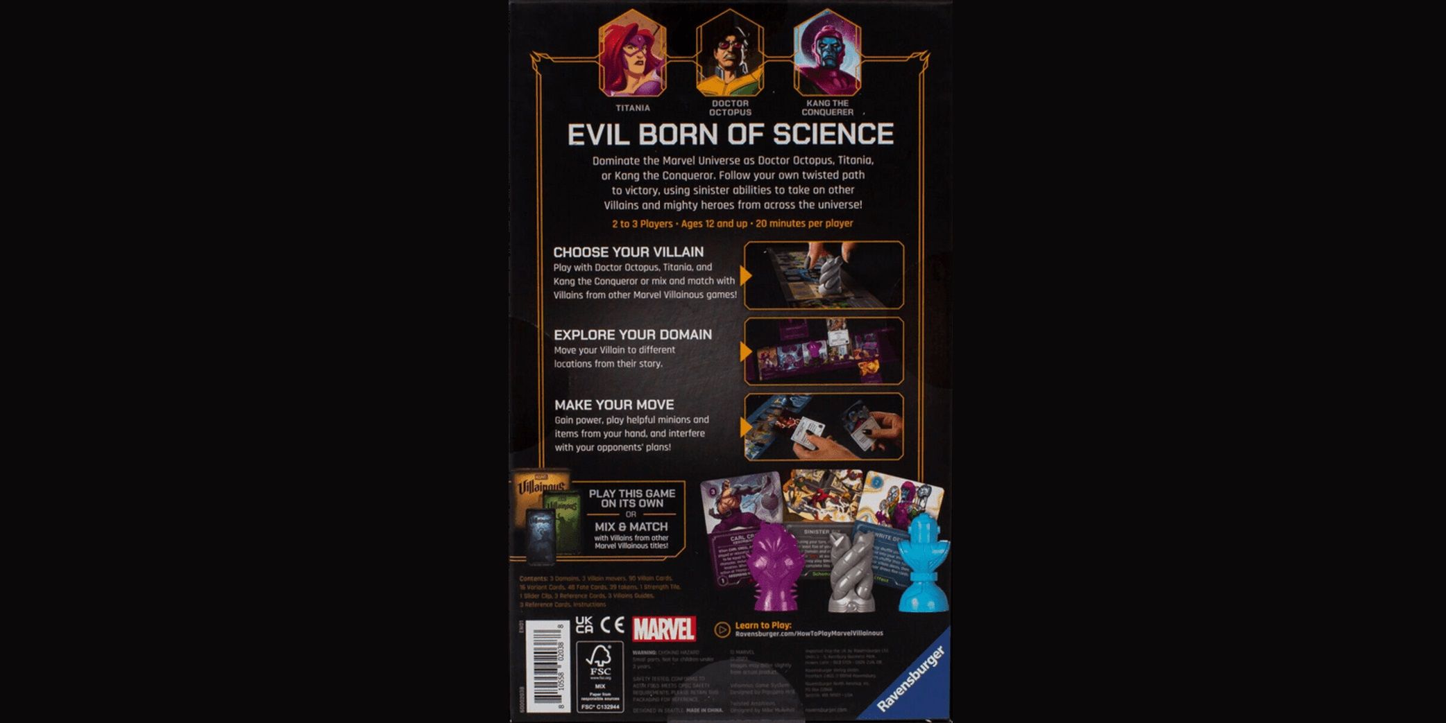 Marvel Villainous Box Art Reverse