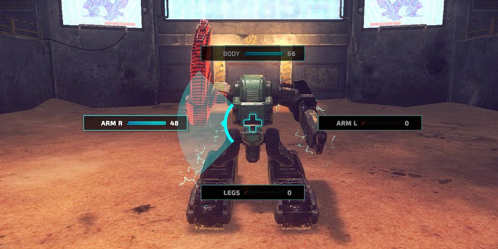 Mech enemy targeting in Front Mission 1st: Remake.