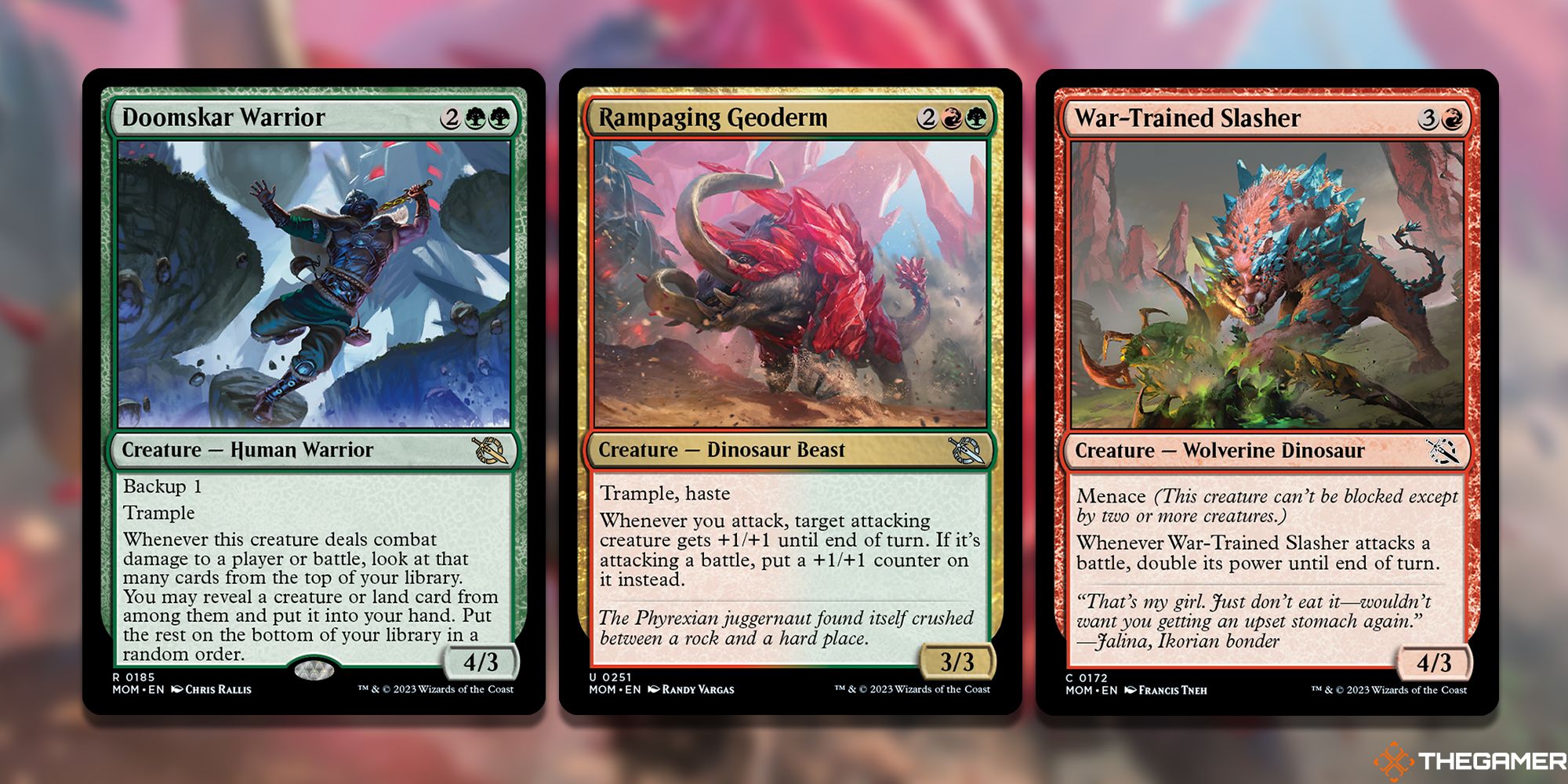 Three MTG cards from March of the Machine