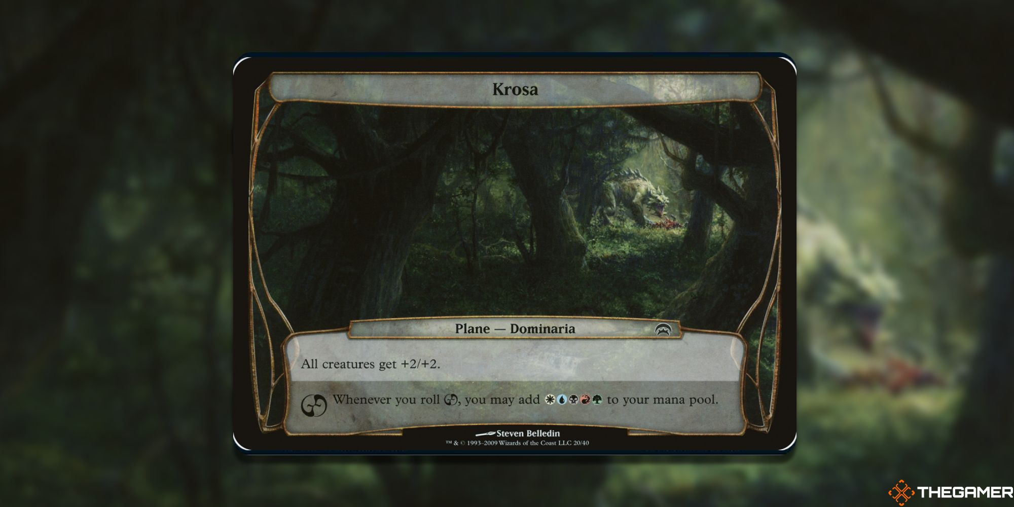 Image of the Krosa card in Magic: The Gathering, with artby Steven Belledin