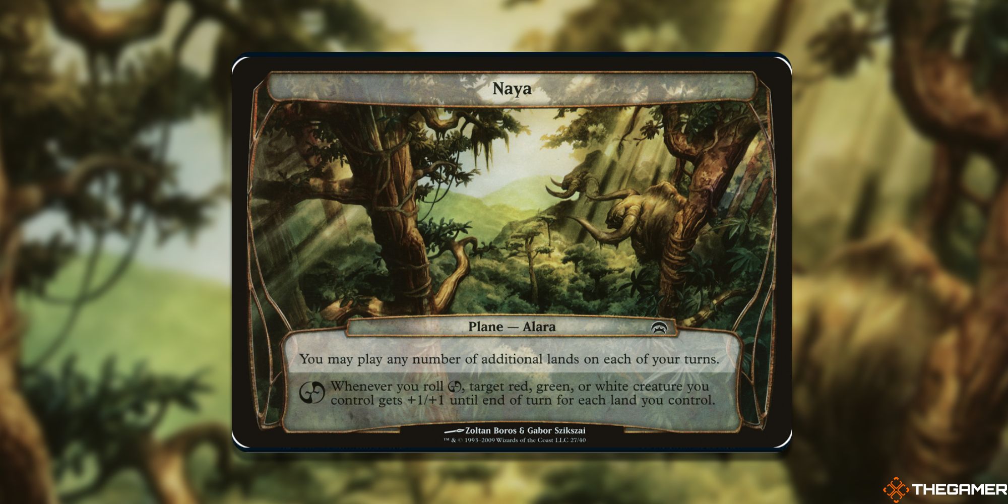 Image of the Naya card in Magic: The Gathering, with art by Zoltan Boros & Gabor Szikszai