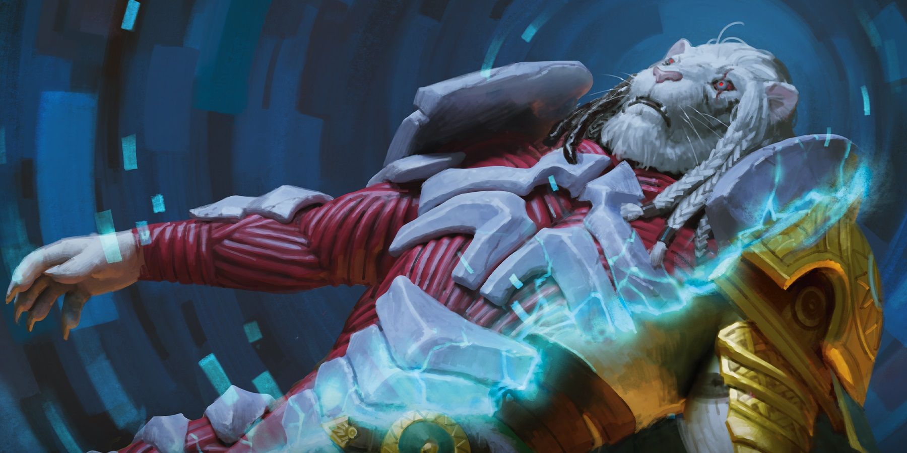 Ajani being healed of compleation in Magic The Gathering.
