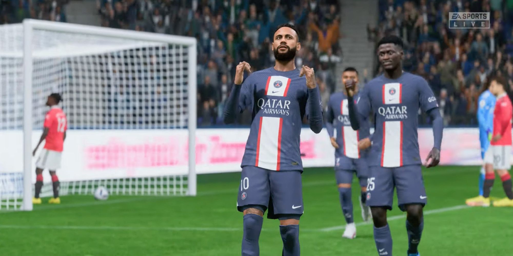 Neymar celebrating a goal in FIFA 23