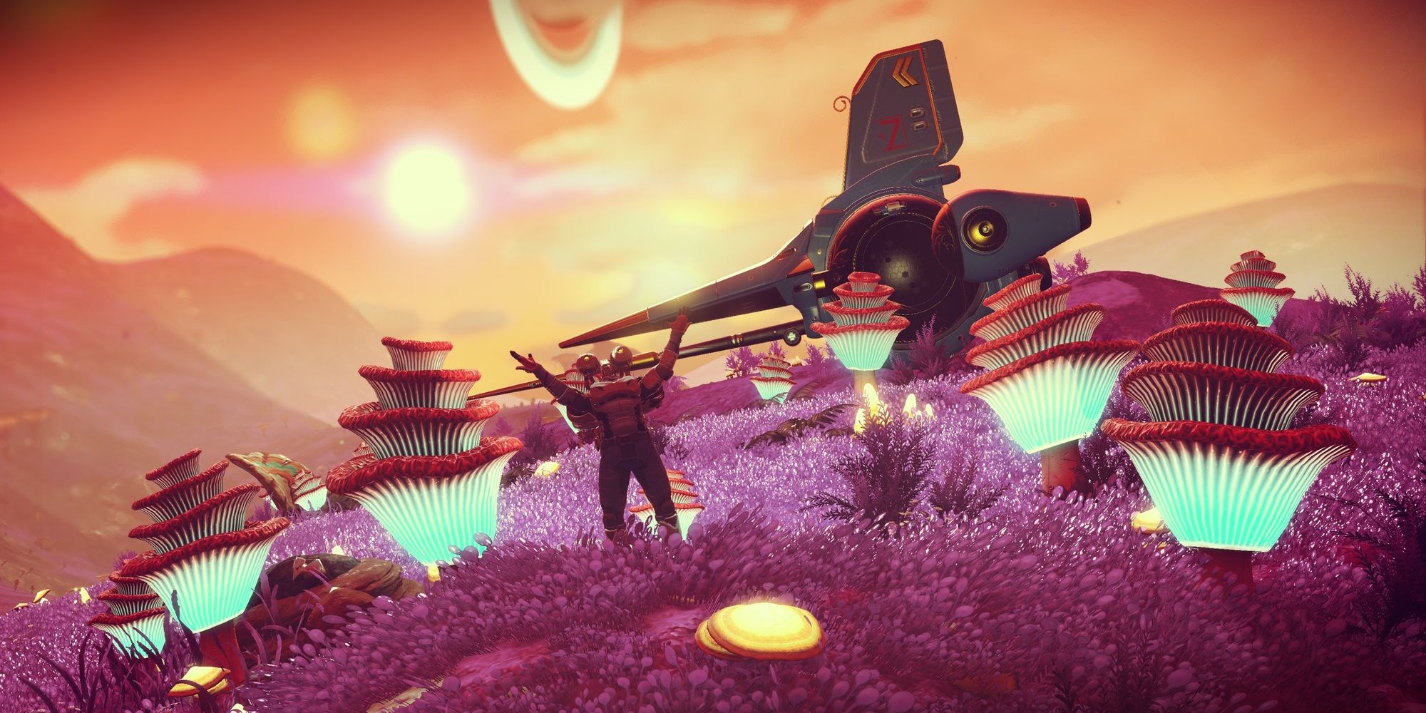 No Man's Sky Exotic Ship On Alient Planet