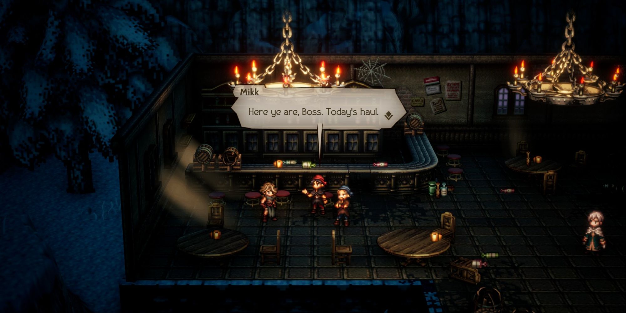 Octopath Traveler 2 - The Snowhares in the tavern