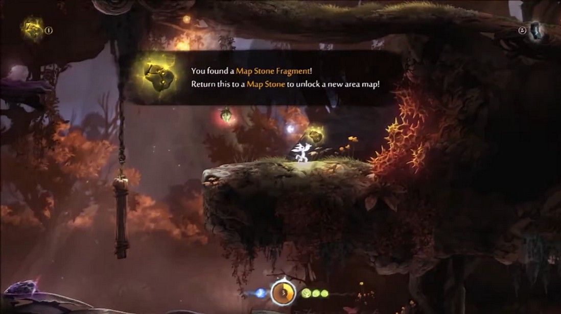 ori and the blind forest map stone fragment sunken glade