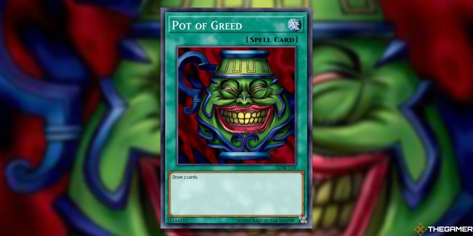 Pot Of Greed card and art background