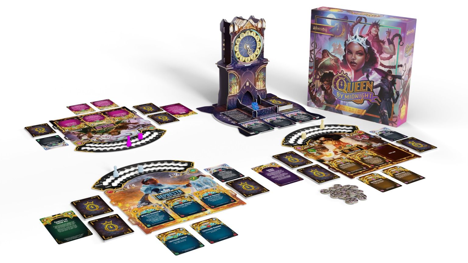 Queen By Midnight game spread components