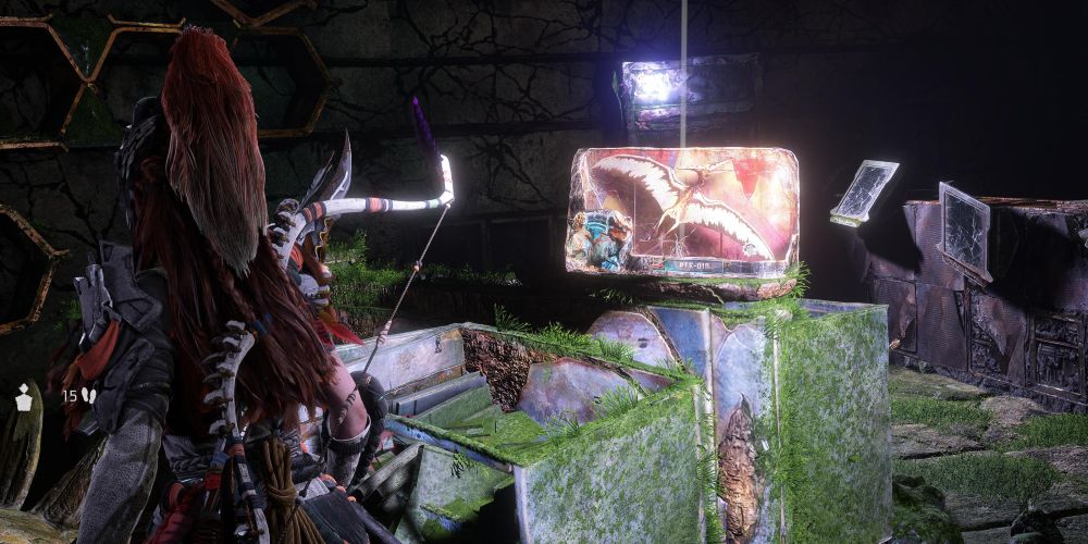 Aloy finds the Reggie Figurine in Horizon Forbidden West Burning Shores