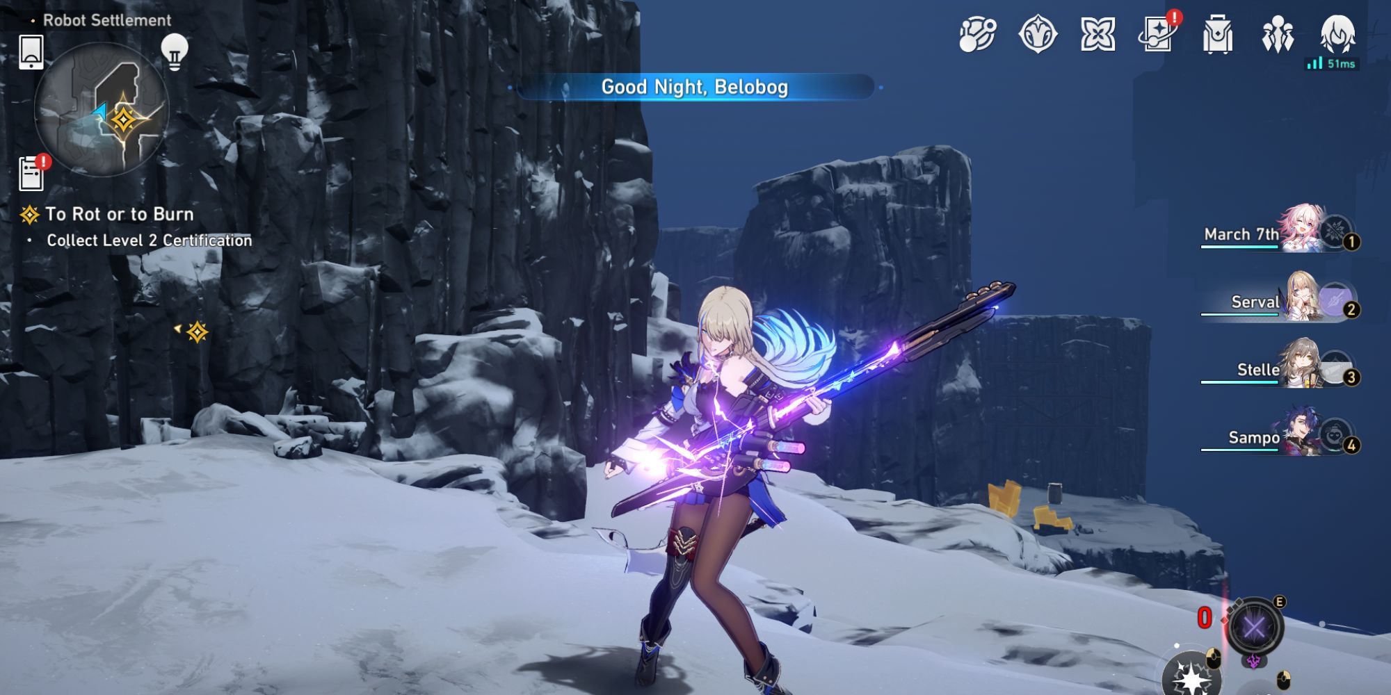 Honkai: Star Rail - Serval use her technique by strumming on her guitar weapon