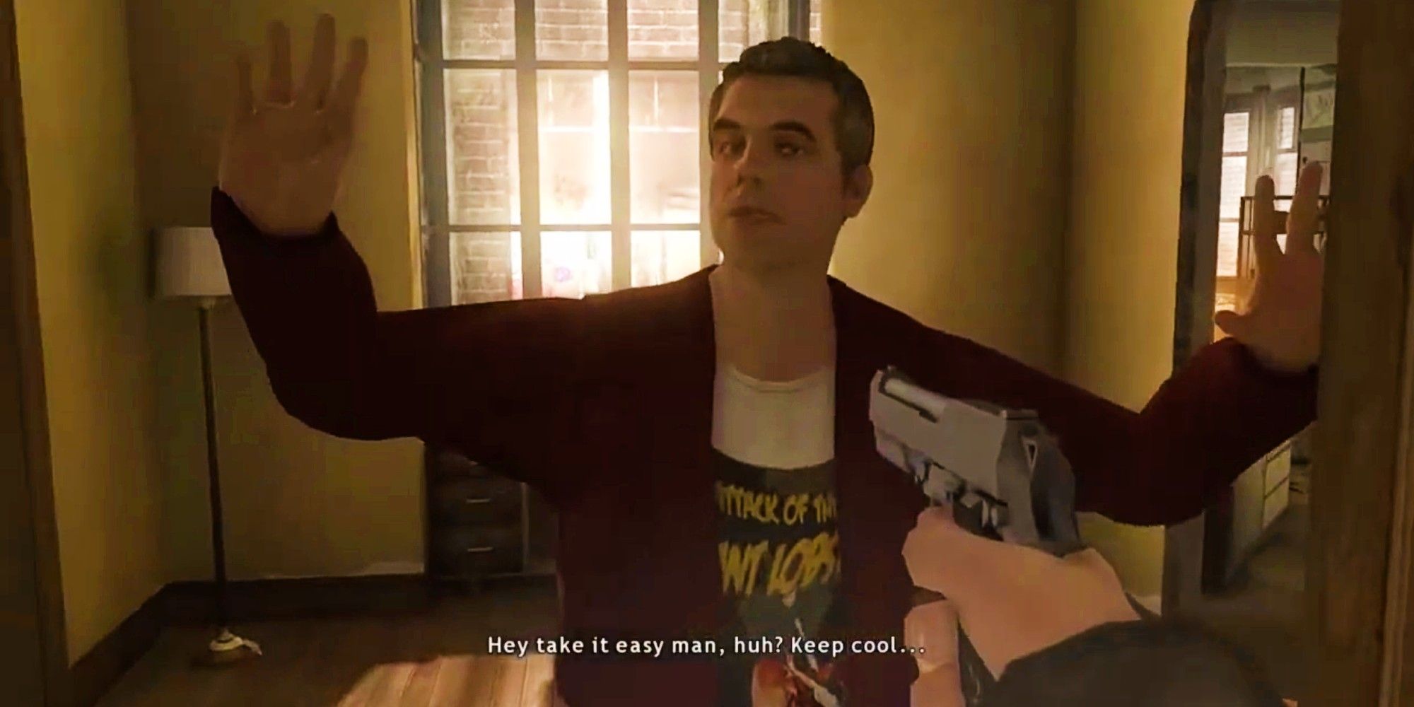Ethan holds a drug dealer hostage at gunpoint - Heavy Rain