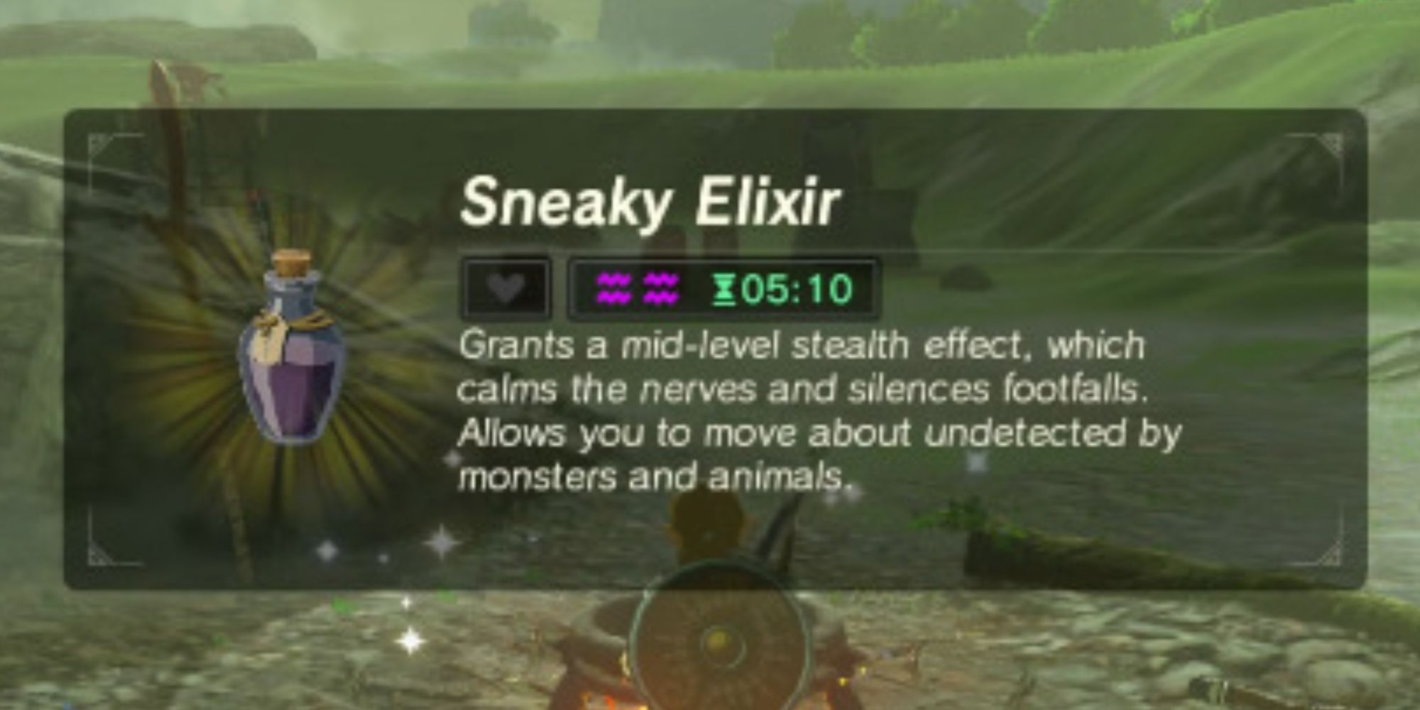 Sneaky Elixir Description In BOTW