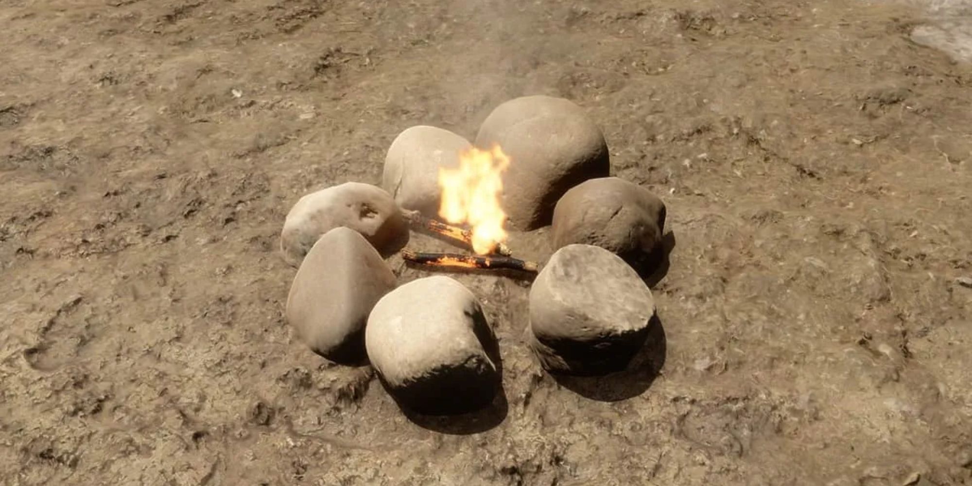 Sons of the Forest Reinforced Fire with rocks