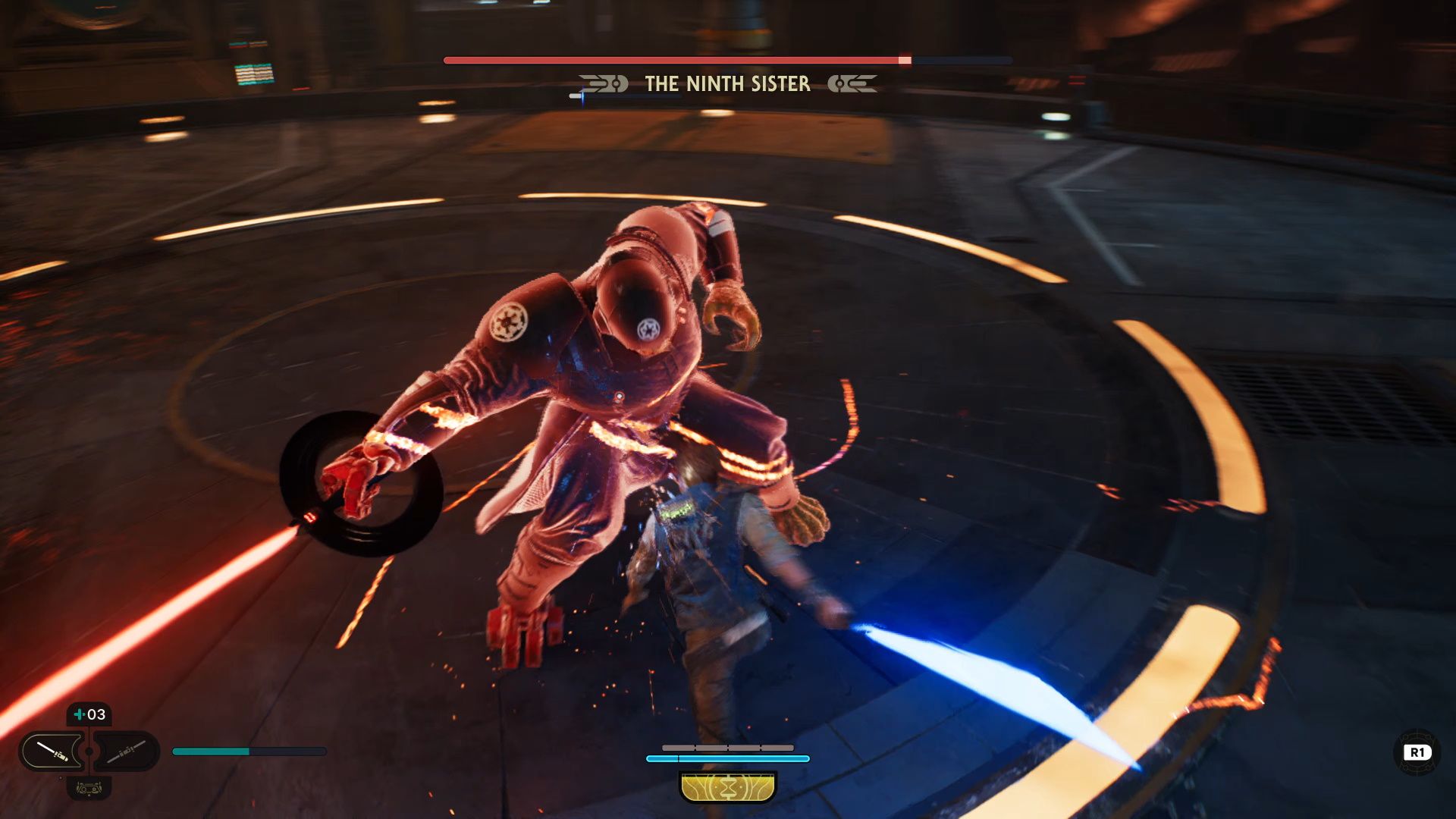 Star Wars Jedi Survivor, Ninth Sister lunging attack