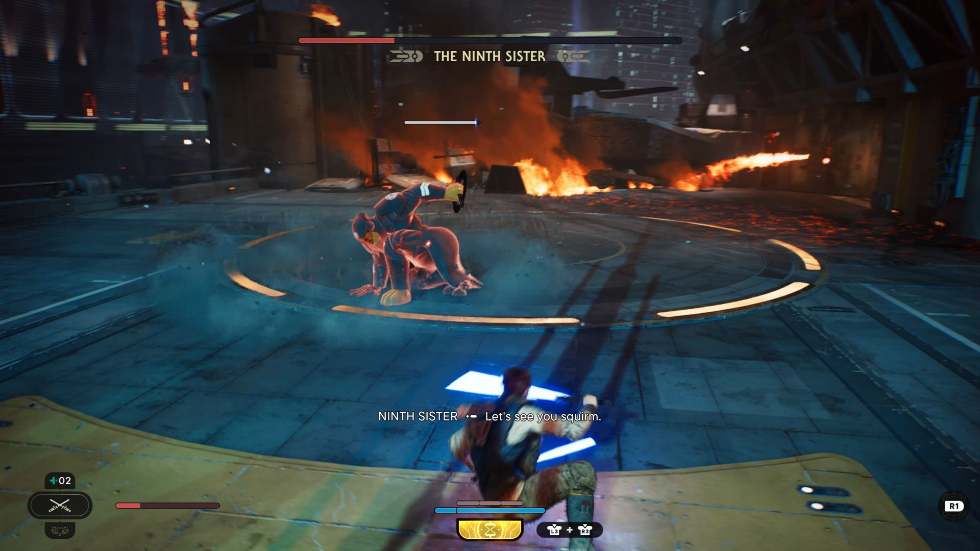 Star Wars Jedi Survivor, Ninth Sister using her ground pound