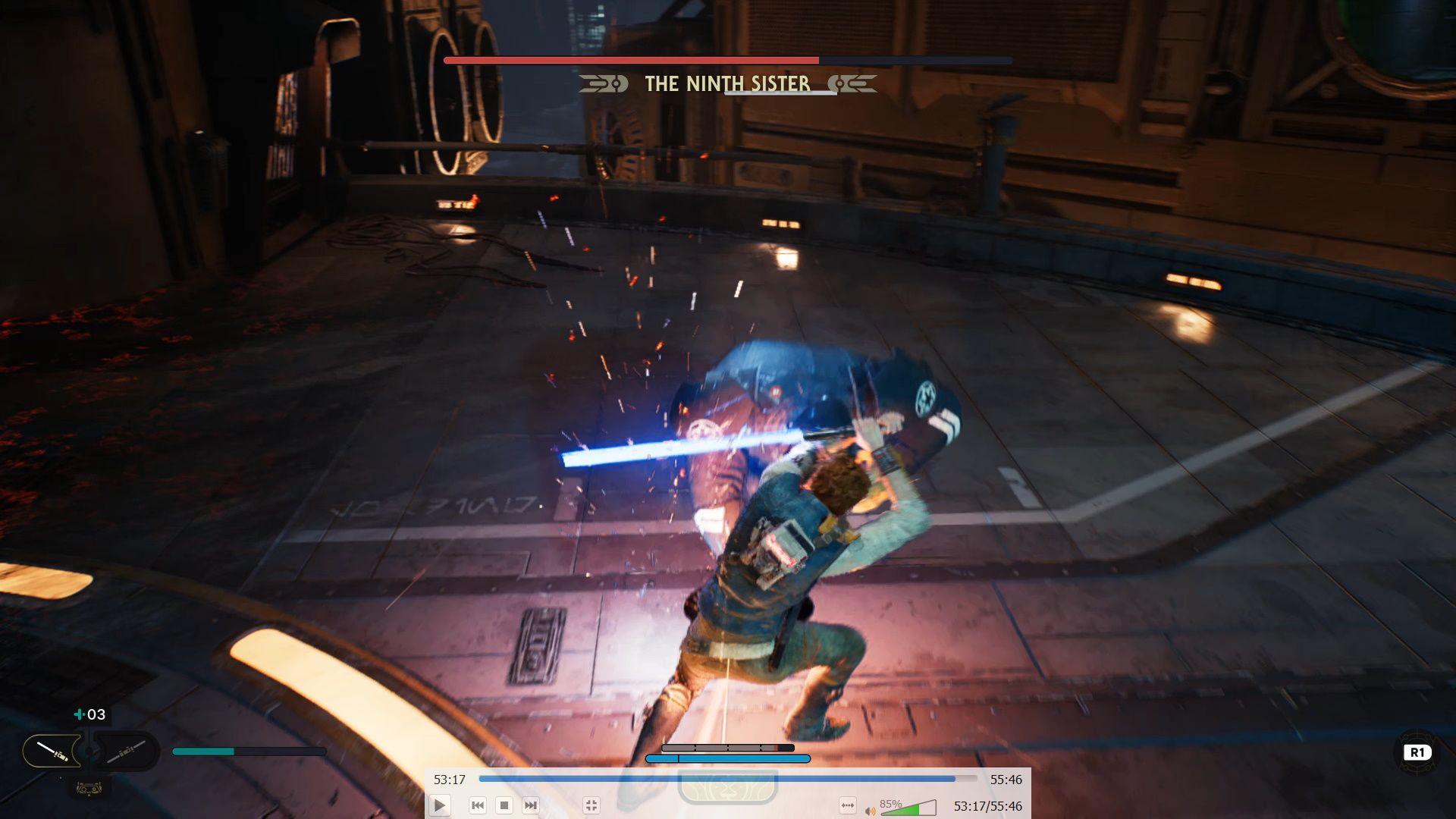 Star Wars Jedi Survivor, Parrying the overhead attack