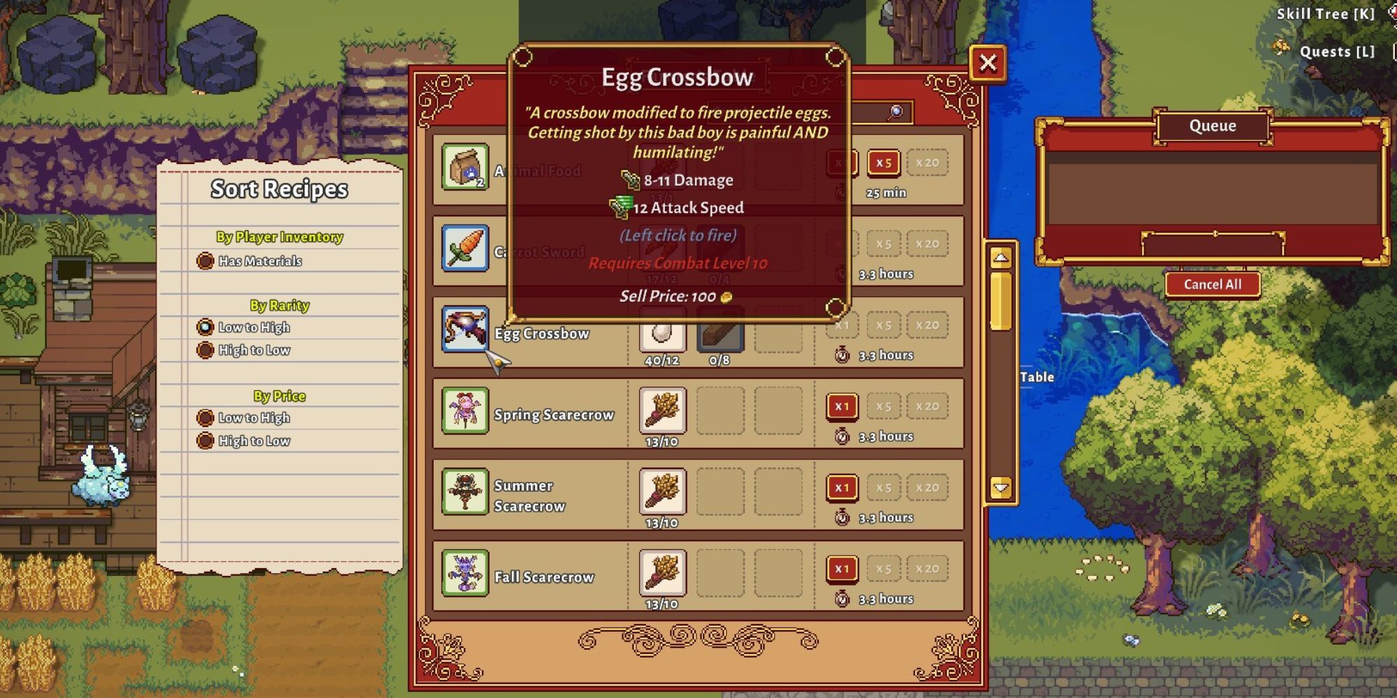 Sun Haven Egg Crossbow Stats