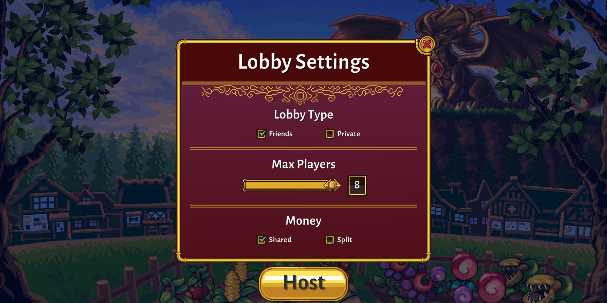 lobby settings in multiplayer mode