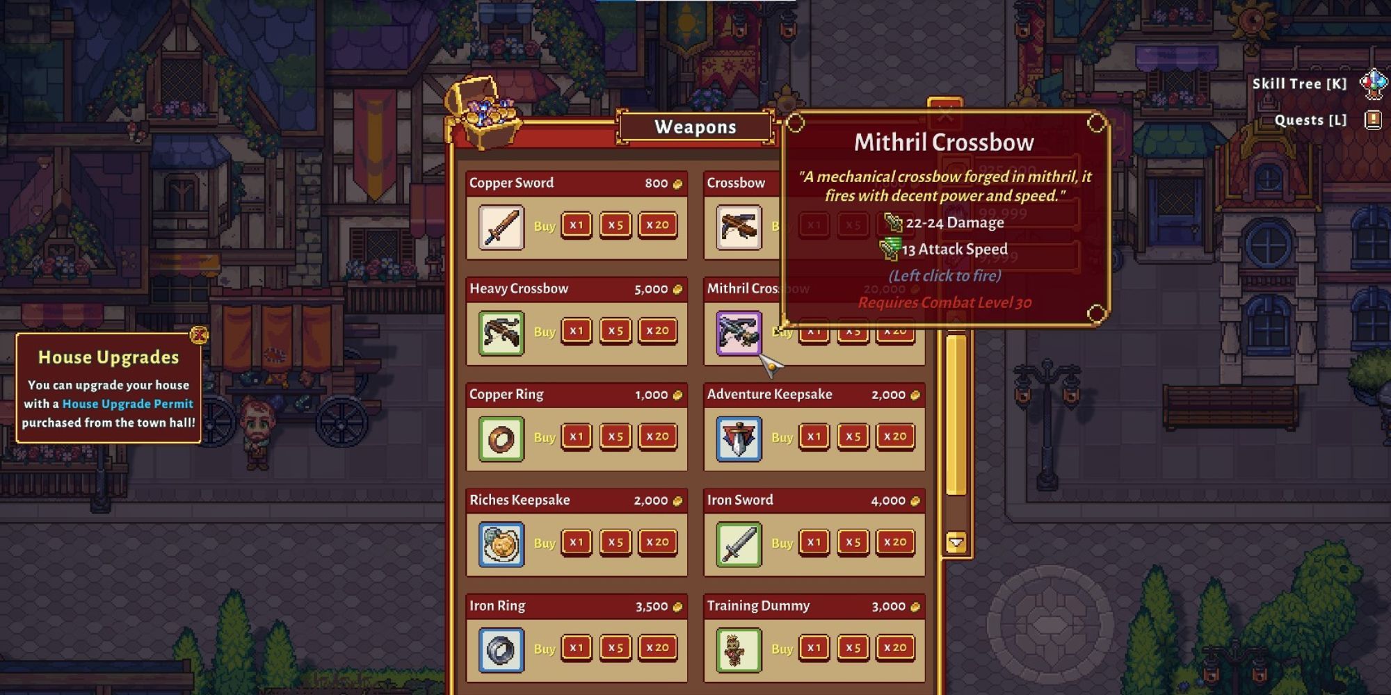 Sun Haven Mithril Crossbow Stats