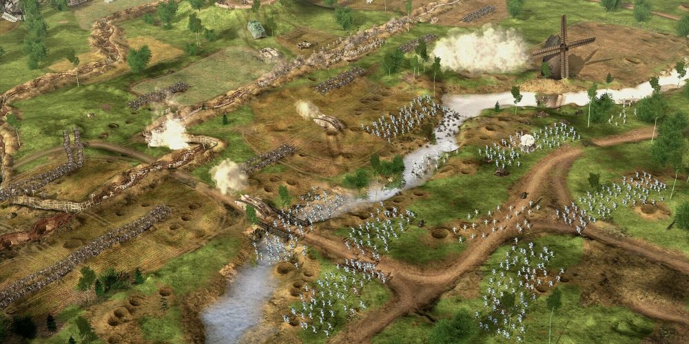 a view of the battlefield in The Great War: Western Front