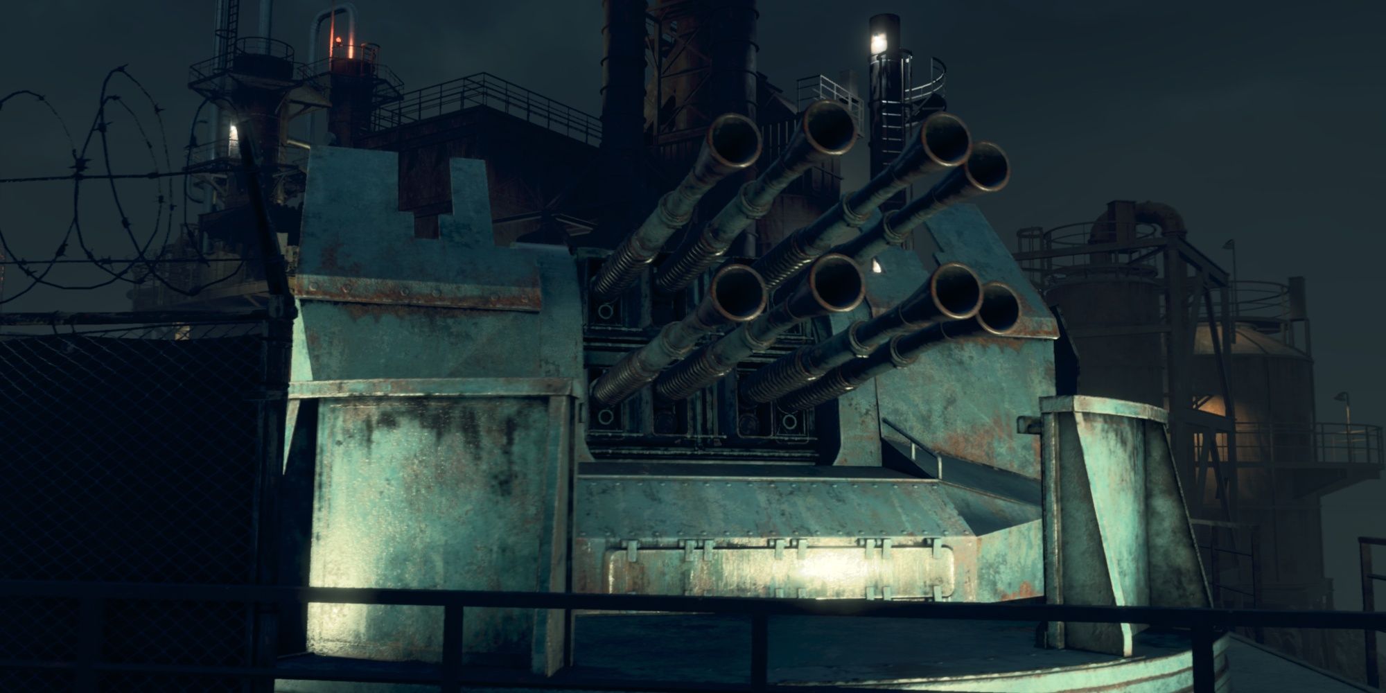 The AA gun from near the end of Resident Evil 4 remake.