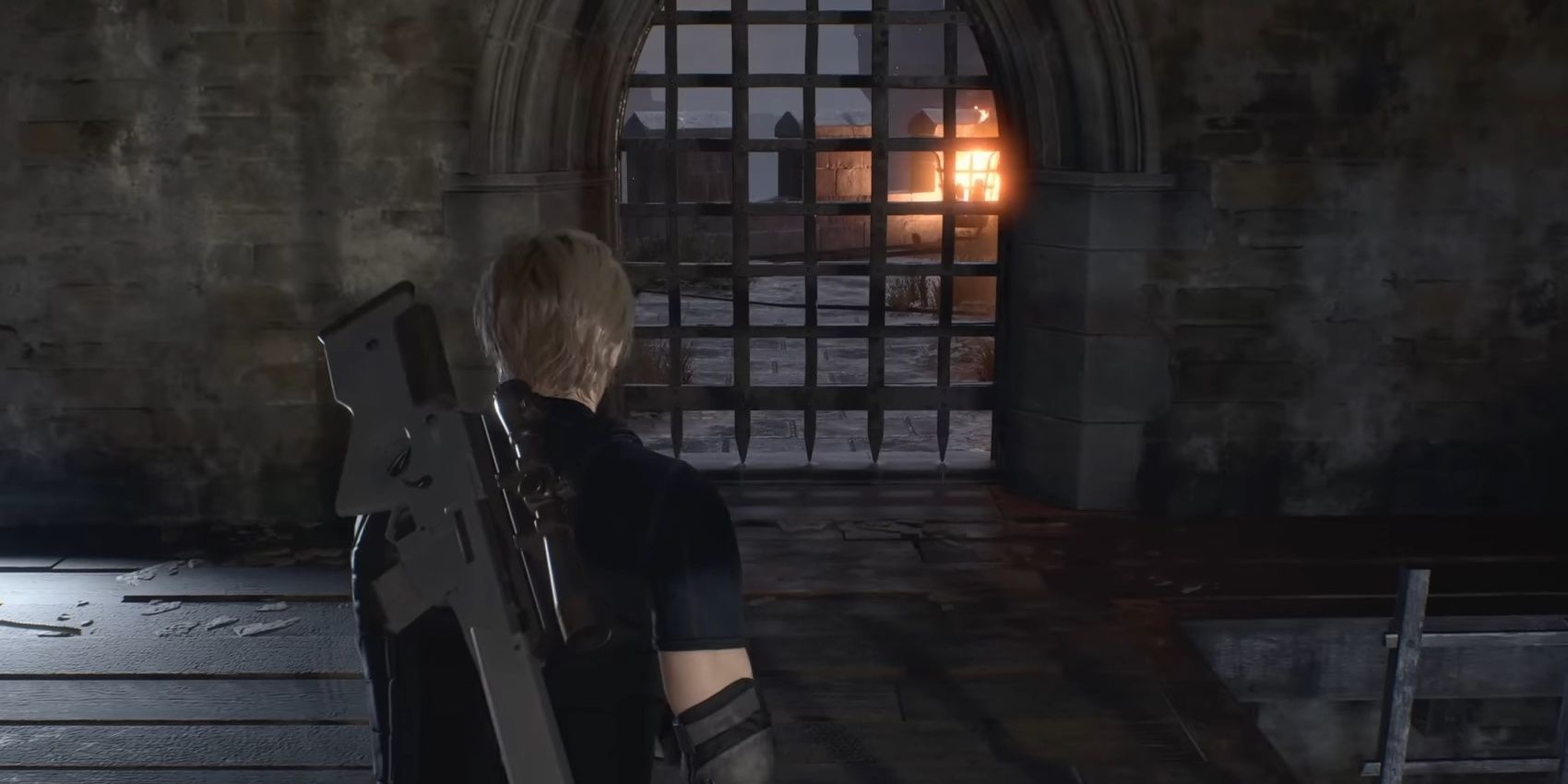 The blocked gate needed to do the gate skip in Resident Evil 4 remake.
