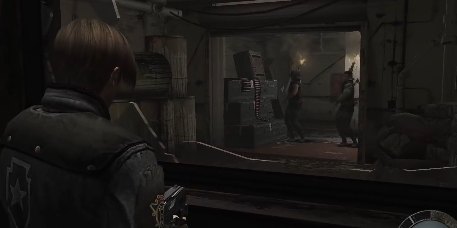The door target shooting area in the original Resident Evil 4.