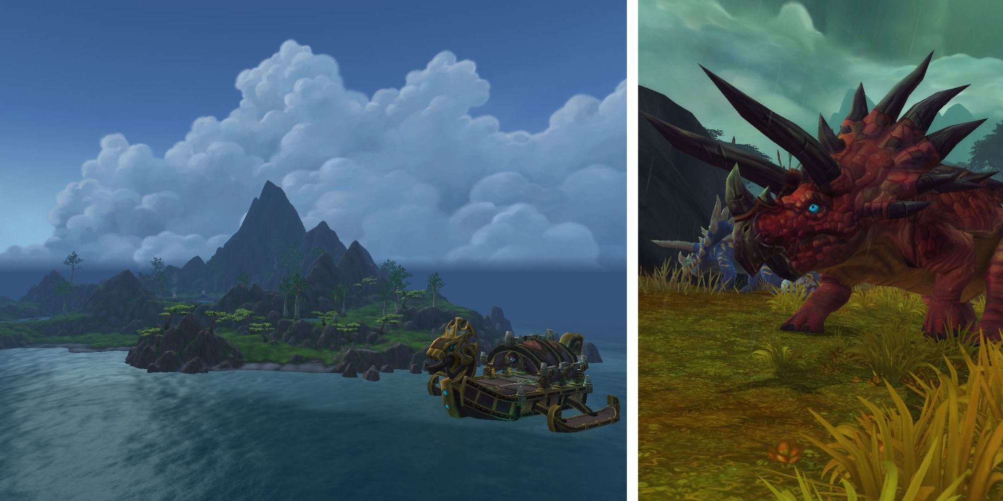 The Isle of Giants and Direhorn from Zuldazar