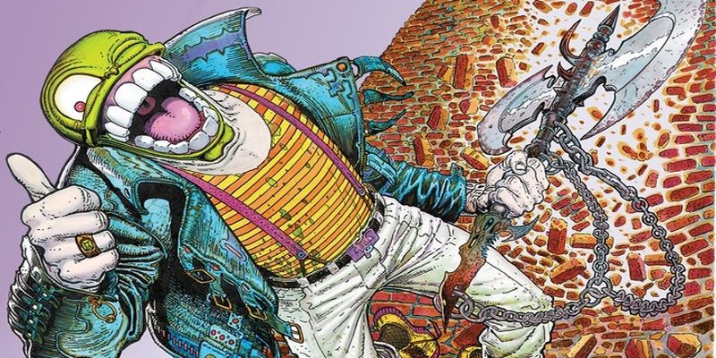 The Mask comic book Artwork of him wielding an Axe