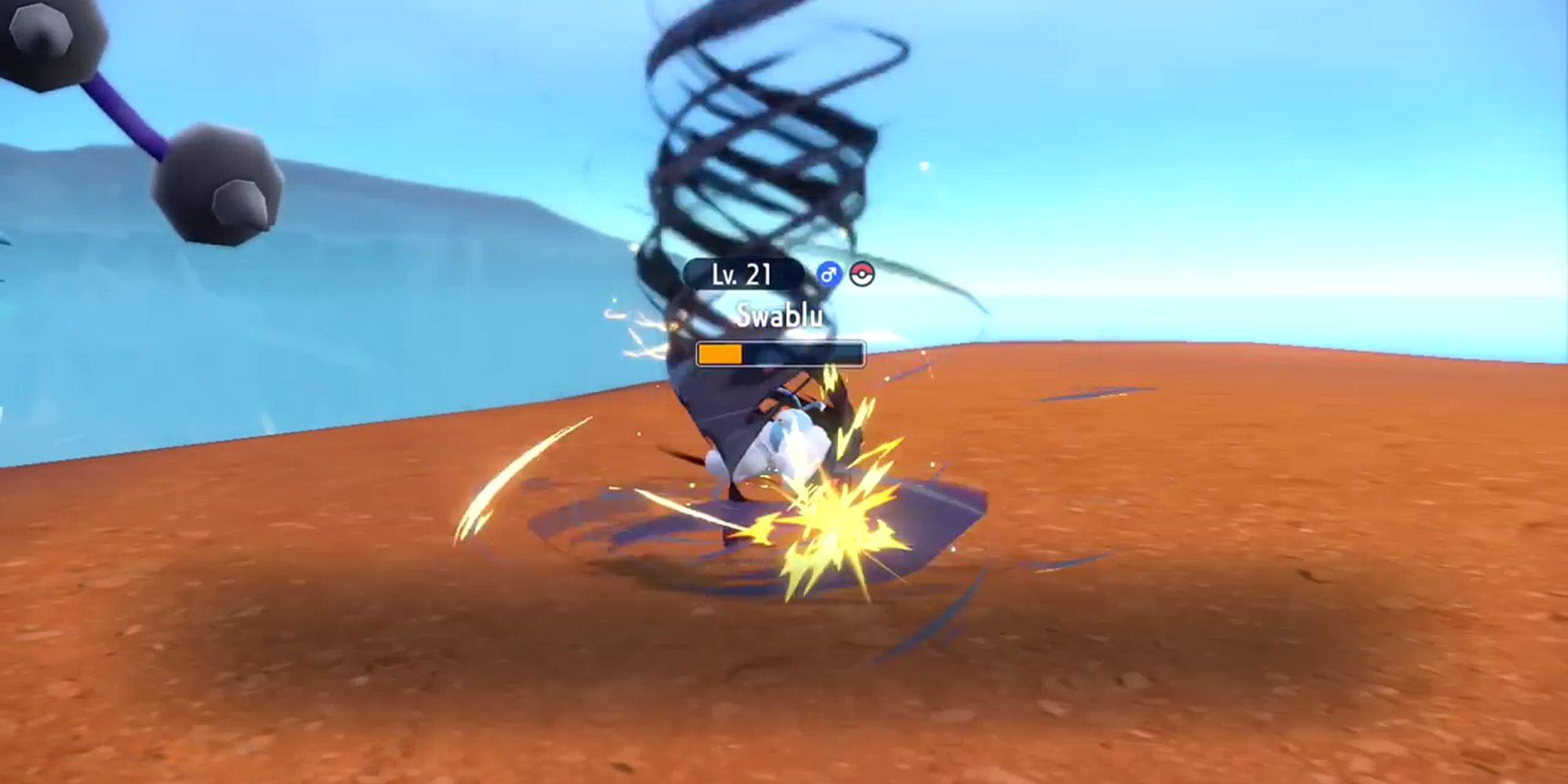 Thundurus using Wildbolt Storm in Pokemon