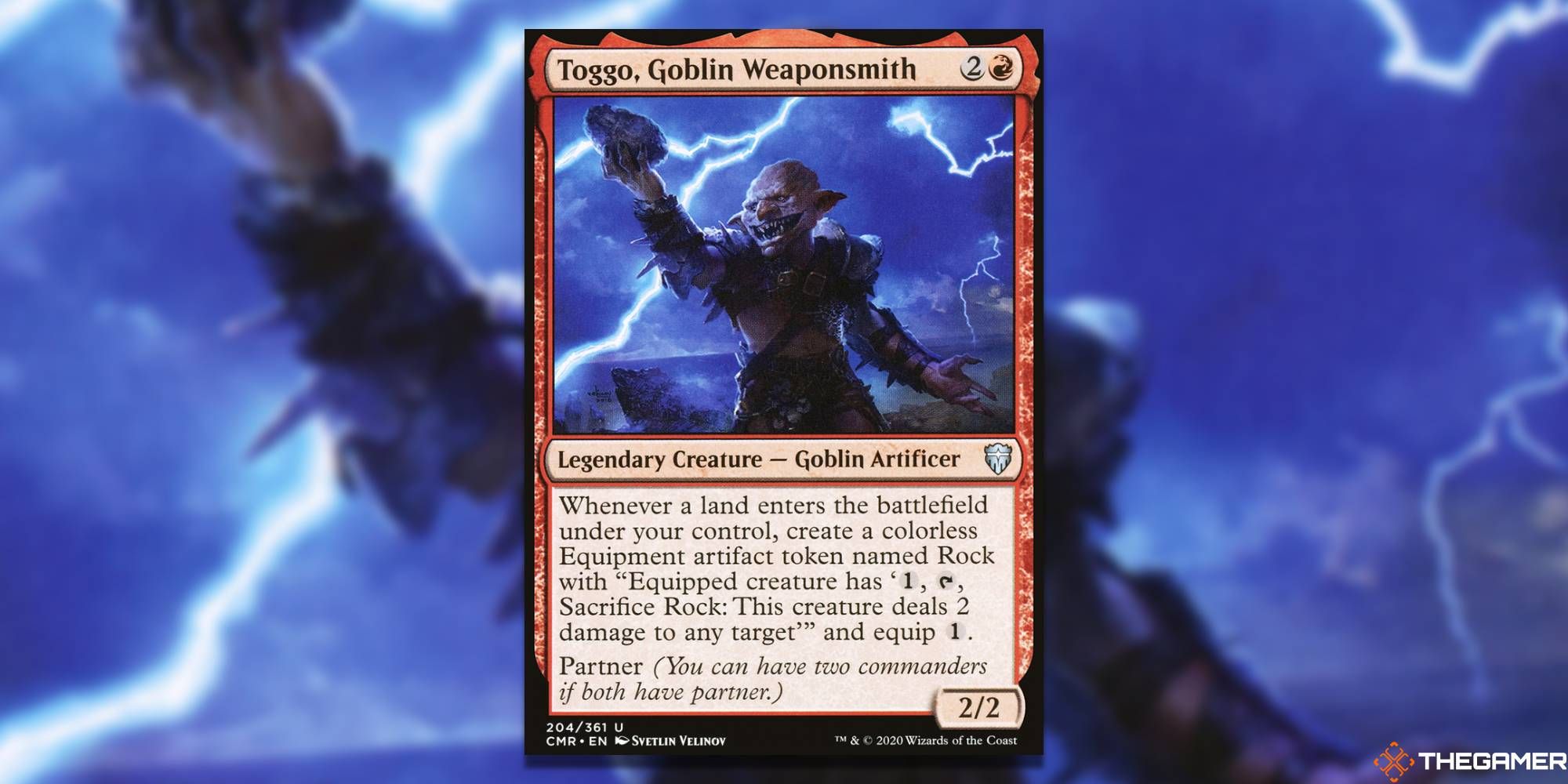 Toggo, Goblin Weaponsmith card and art background