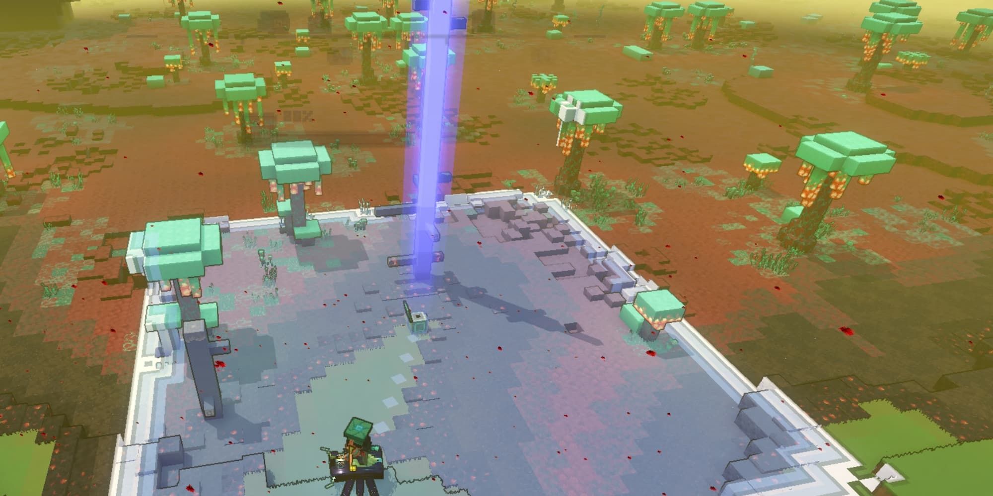 An upgraded allay in Minecraft Legends is placed down to grab resources.