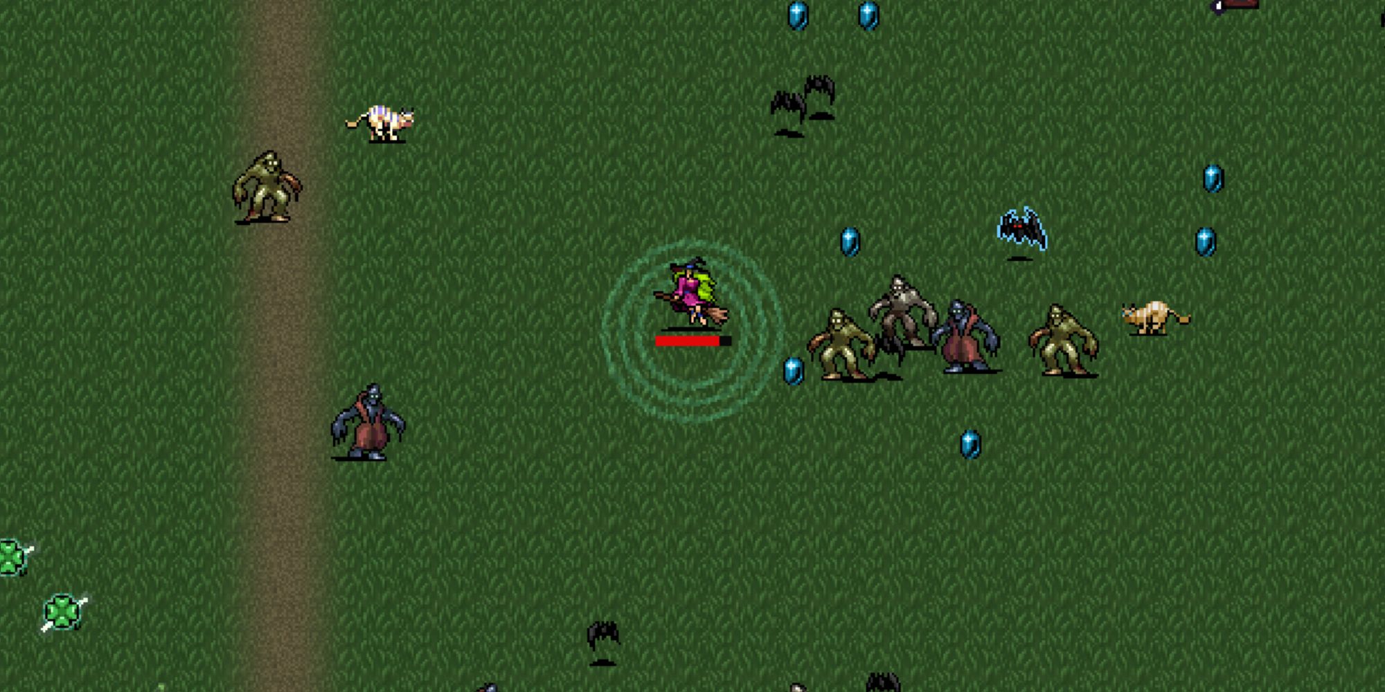 Vampire Survivors, Giovanna in the Mad Forest at the beginning of the fight-1