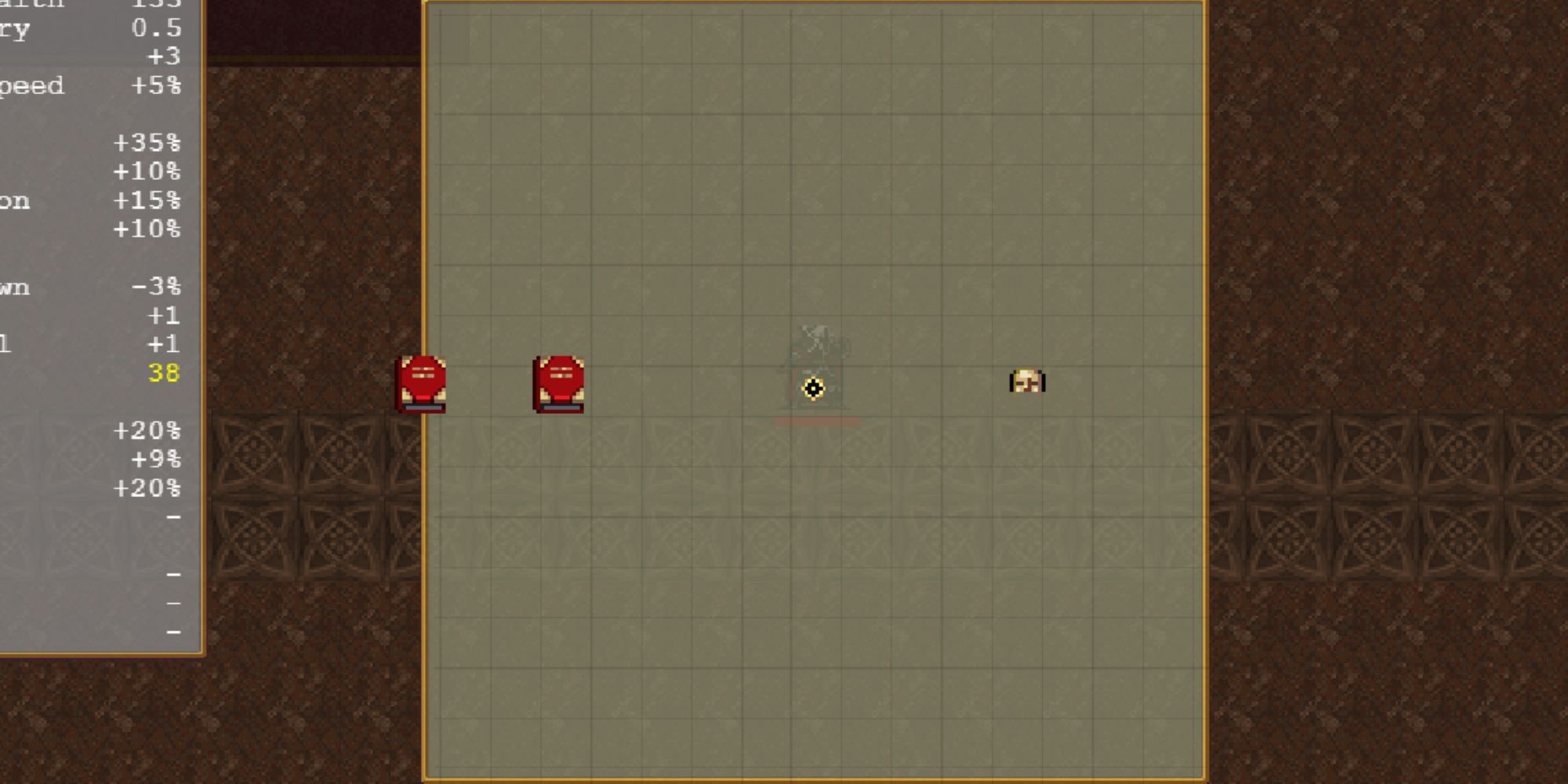 Vampire Survivors, Inlaid Library Map with a Stone Mask and two Empty Tomes