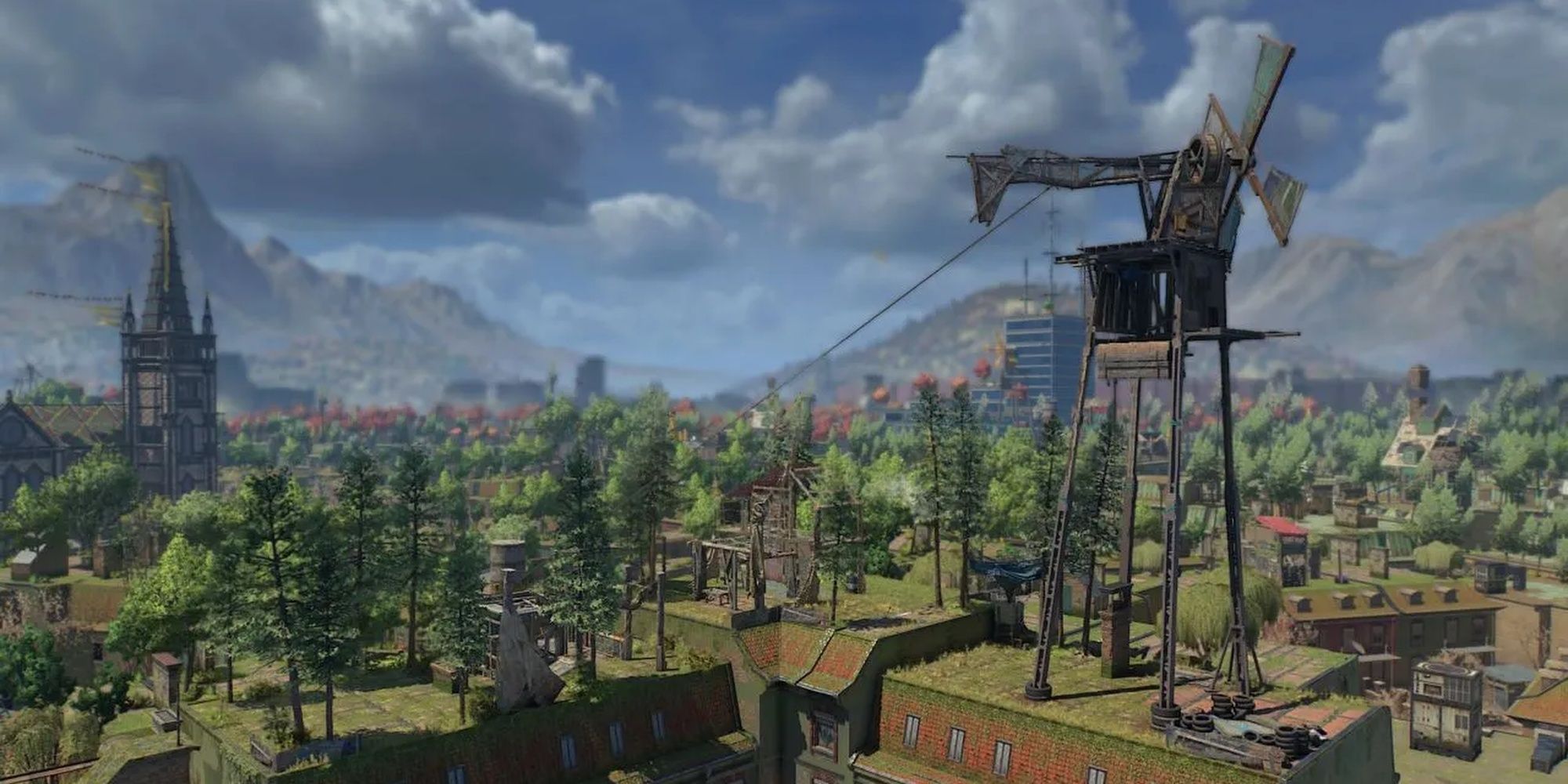 Dying Light 2: A Birds Eye View Of The Greenery Of Villedor