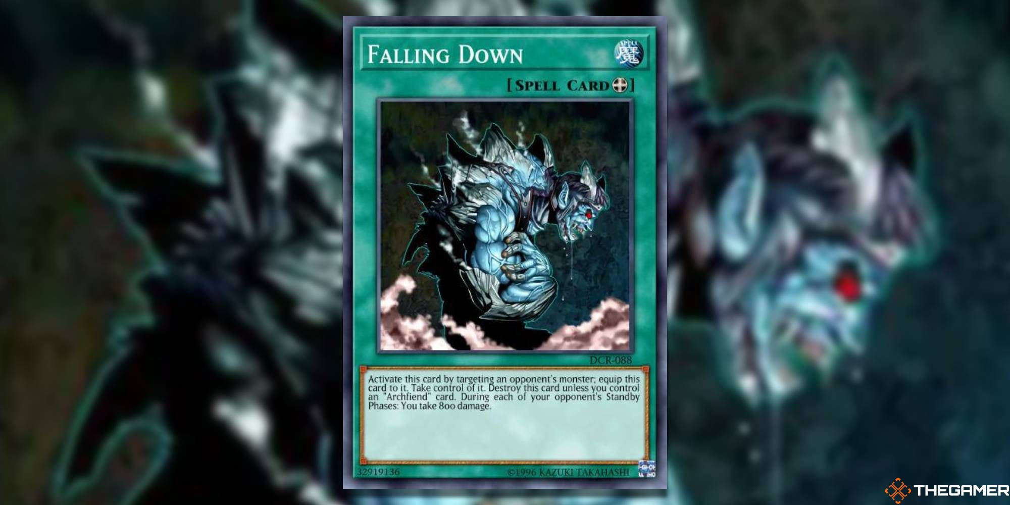 Yugioh Falling Down card and art background